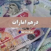 قیمت درهم امارات امروز دوشنبه ۱۸ تیر ۱۴۰۳ + جدول