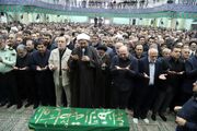تشییع و اقامه نماز بر پیکر پدر شهیدان حجازی در همدان