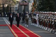 مراسم استقبال رسمی معاون اول رئیس‌جمهور از نخست‌وزیر سوریه برگزار شد