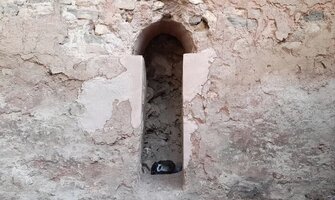 مرمت اضطراری طاق ساسانی قلعه اسپهبد خورشید