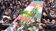 تشییع و خاکسپاری پیکر شهید رنجنوش، هم اکنون در همدان