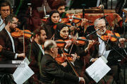 وزیر فرهنگ به تماشای ارکستر ملی ایران نشست + فیلم