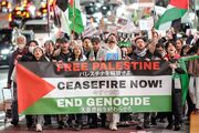 مردم توکیو در حمایت از فلسطینی‌ها راهپیمایی کردند + فیلم