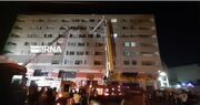 آتش‌سوزی ساختمانی ۹ طبقه در کرمانشاه مهار شد