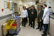 بازدید معاون وزیر بهداشت از بیمارستان قائم رشت در پی وقوع حریق