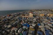 آفتاب داغ غزه و چادرهای سوزان