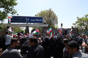 تجمع دانشجویان دانشگاه تبریز در حمایت از دانشجویان آزادی‌خواه حامی فلسطین در جهان