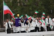 ویدیو/ رژه کاروان ایران در افتتاحیه المپیک پاریس