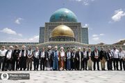جمعی از مسئولان و مدیران کشور فلسطین به بارگاه منور رضوی مشرف شدند