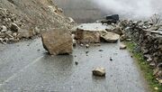 هشدار پلیس راه نسبت به احتمال سقوط سنگ در جاده چالوس