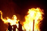 ببینید | آتش‌سوزی تانکر سوخت در جاده مریوان سنندج