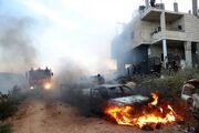 نظامیان صهیونیست بازار رام‌الله را به آتش کشیدند