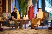 فیلم/ دیدار زلنسکی با امیر قطر