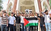 تجمع دانشگاهیان دانشگاه علوم پزشکی ایران در حمایت از مردم فلسطین و جنبش دانشجویان آمریکایی / تصویری