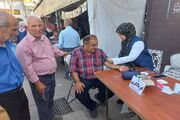 برپایی ایستگاه سلامت دانشجویی در میدان شهدای ذهاب رشت