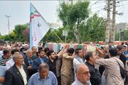 پیکر شهید «محمدرضا غضبان احمدی» در کرج تشییع و تدفین شد