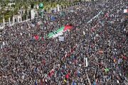 راهپیمایی گسترده در صعده یمن در حمایت از غزه+فیلم