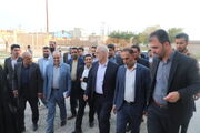 بازدید استاندار خوزستان از پروژه ساخت استادیوم، مجموعه ورزشی و استخر حمیدیه