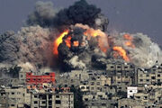 حمله هوایی جنگنده‌های صهیونیستی به نوار غزه