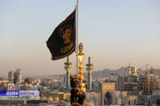 گزارش تصویری I آیین تعویض پرچم گنبد منور رضوی در آستانه ماه محرم