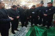 حضور مخبر در مراسم وداع و تدفین پیکر شهید امیرعبداللهیان