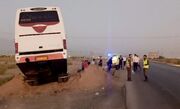 تصادف اتو‌بوس با کامیون در آزادراه کاشان ـ نطنز با ۶ مصدوم