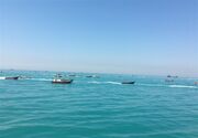 در آستانه روز جهانی قدس برگزار شد ؛ رژه 350 شناور بسیج دریایی مردمی در سواحل بوشهر