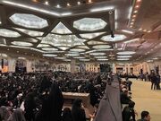 فیلم/ حضور مردم تهران در مصلی برای وداع با شهدای خدمت