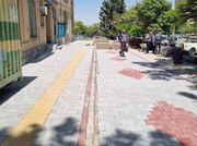 اجرای کف‌سازی ۷۲۰ مترمربعی مسیر شهید صمدی