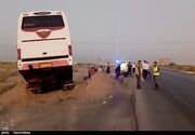 تصادف اتوبوس با تریلر ۱۸چرخ در ایجرود با ۵ مصدوم