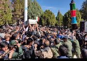 پیکر شهید "جلال اعتماد" در زادگاهش قروه آرام گرفت + فیلم