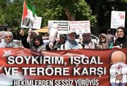 راهپیمایی خاموش کادر درمان در ترکیه در حمایت از غزه