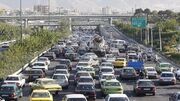 حجم بالای ترددها و آغاز ترافیک در معابر شهر تهران