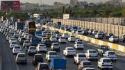 ترافیک نیمه سنگین در آزادراه قزوین _ رشت