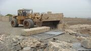 تخریب ۹ بنای غیرمجاز در اراضی کشاورزی قزوین