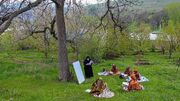 تلاش معلم شهرکردی برای آموزش دانش آموزان در منطقه عشایر نشین دوپلان+فیلم