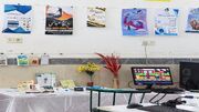 برپایی نمایشگاه هنر در لارستان همزمان با هفته کار و کارگر + تصاویر