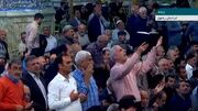 دست به دعا شدن زائران حرم امام رضا (ع) برای سلامتی رئیس‌جمهور