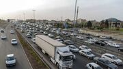 ترافیک نیمه سنگین در آزادراه قزوین - البرز