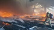 آتش‌سوزی گسترده در شهرک صنعتی گرمسار + فیلم