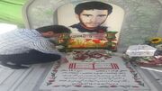 تعویض سنگ مزار شهید بهرام رجبی در امامزاده شاه میر حمزه (ع) اصفهان