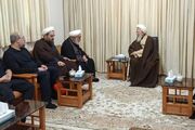 دیدار حجج‌الاسلام‌ محمدی گلپایگانی و سید حسن خمینی با آیت‌الله جوادی آملی