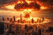 انتشار تصویر انفجار هسته‌ای بر فراز تل‌آویو توسط «بنیامین نتانیاهو»