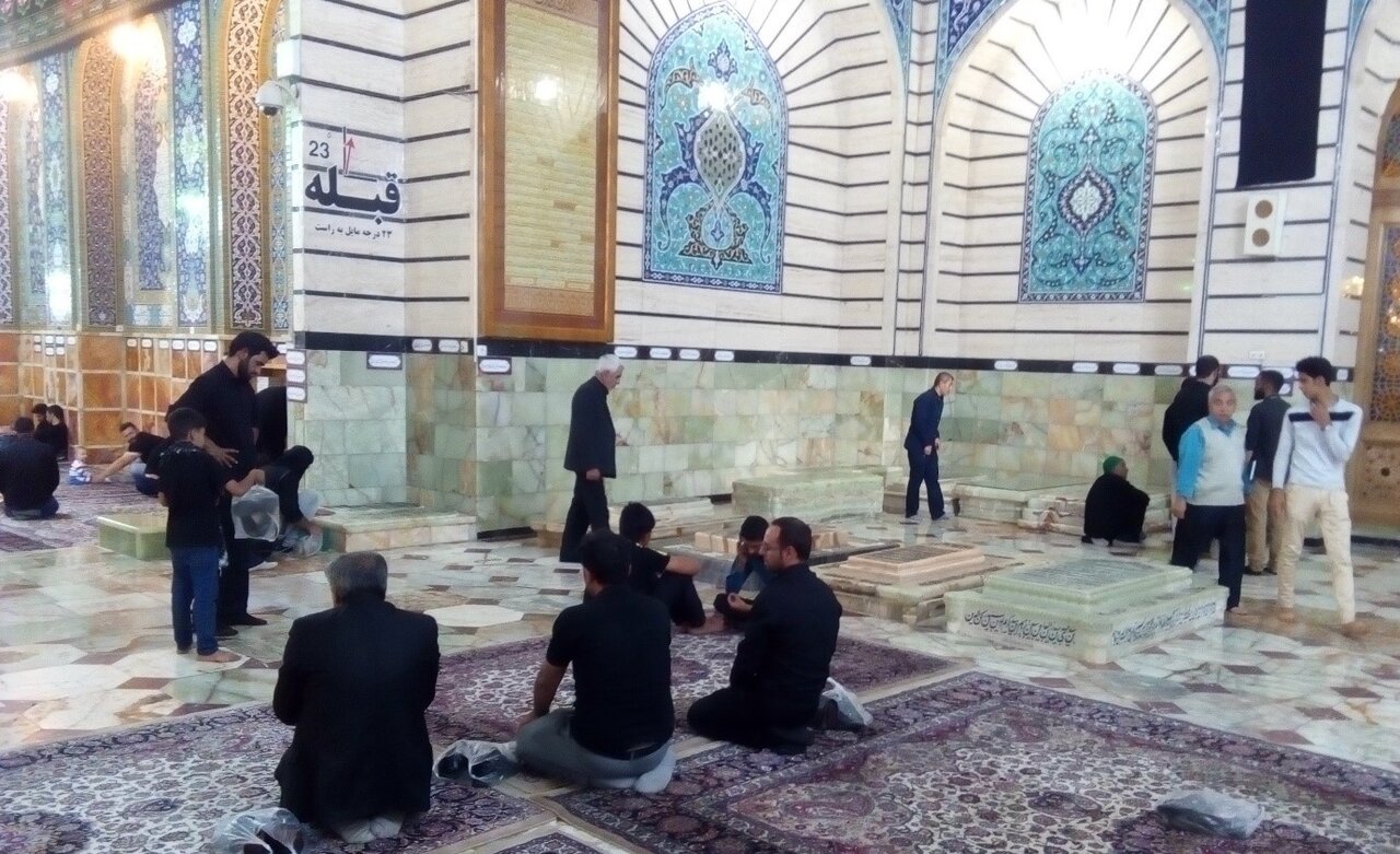 محل دفن آیت‌الله شبیری زنجانی در حرم مطهر حضرت معصومه(س)