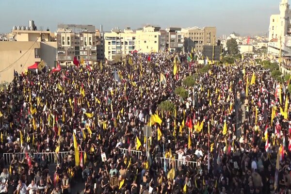 حضور پرشور مردم لبنان در کنار مرقد سید حسن نصرالله