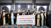 تجمع اساتید و طلاب حوزه علمیه نجف در اعتراض به توقف پروازهای ایران