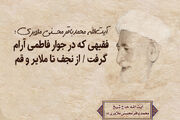 آیت‌الله محمدباقر محسنی ملایری؛ فقیهی که در جوار کریمه اهل‌بیت(س) آرام گرفت
