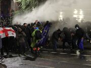 Georgia protesters clash with police after PM suspends EU membership talks