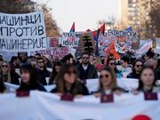 Thousands protest in Serbia to mark three months since deadly roof collapse