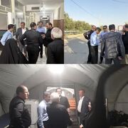 بازدید مشترک دانشگاه آزاد اسلامی قم، جمعیت هلال احمر و بسیج جامعه پزشکی از نقاط استقرار در مراسم تشییع رهبر شهید